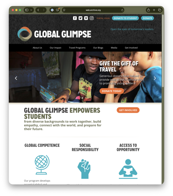 Global Glimpse website screenshot