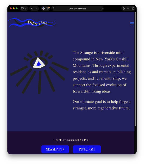 The Strange Foundation website screenshot